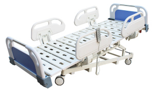 HLE501 5-Function Electric Hospital Bed 4 ABS guardrail